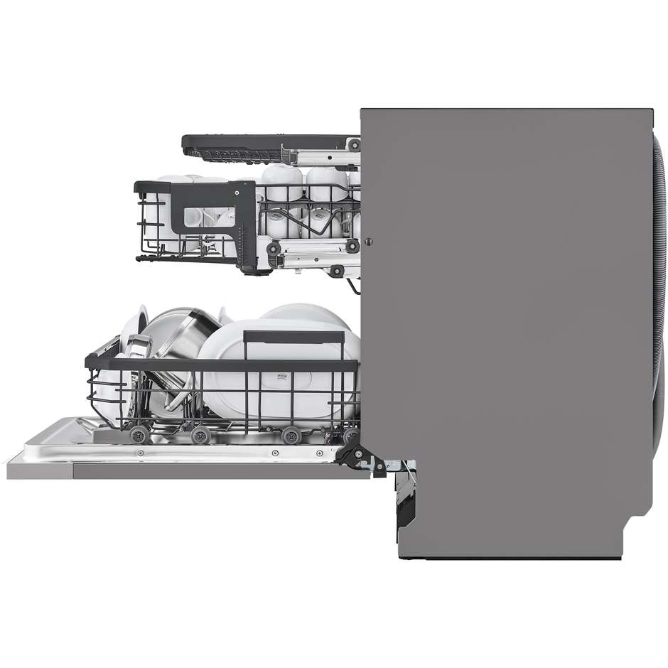LG DB597TXS Lavastoviglie a Scomparsa Totale 60 cm 14 Coperti Classe A TrueSteam QuadWash Smart Wi-Fi