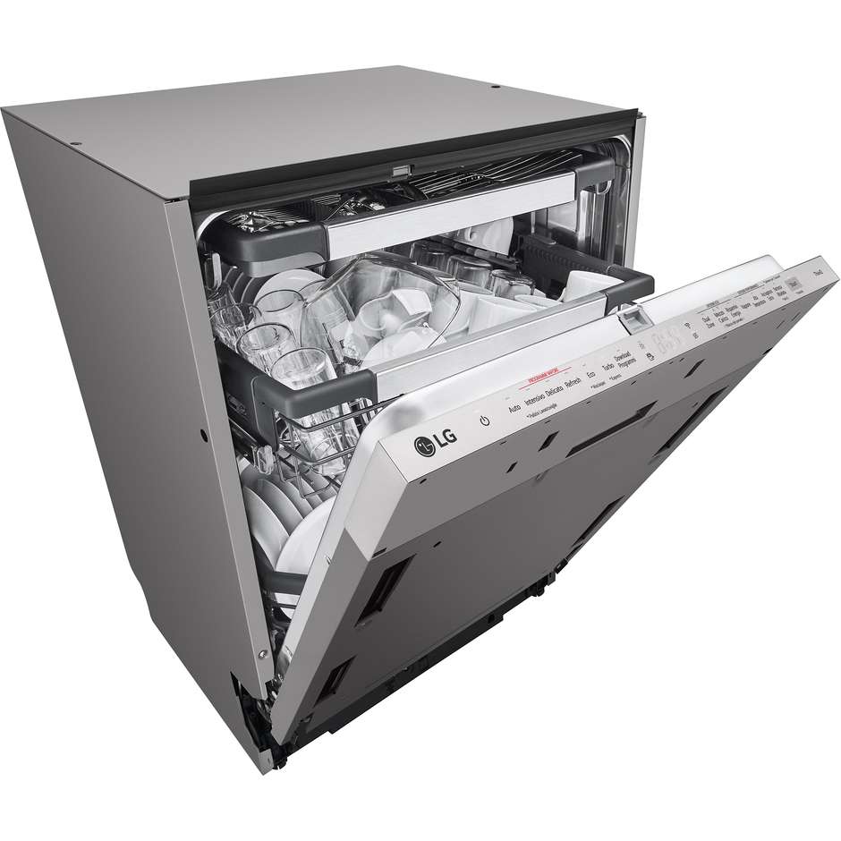 LG DB597TXS Lavastoviglie a Scomparsa Totale 60 cm 14 Coperti Classe A TrueSteam QuadWash Smart Wi-Fi