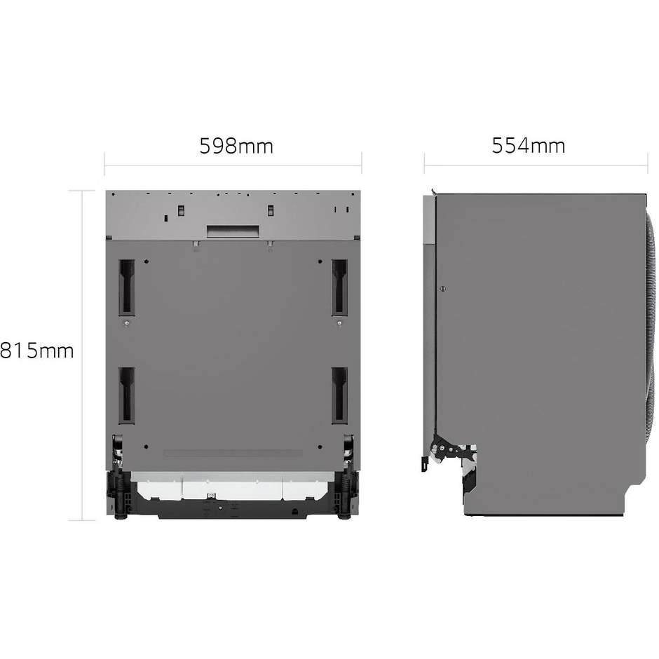 LG DB597TXS Lavastoviglie da Incasso a Scomparsa Totale 60 cm Standard 14 Coperti 10 Programmi Classe A 43 dB Cestelli Modulari