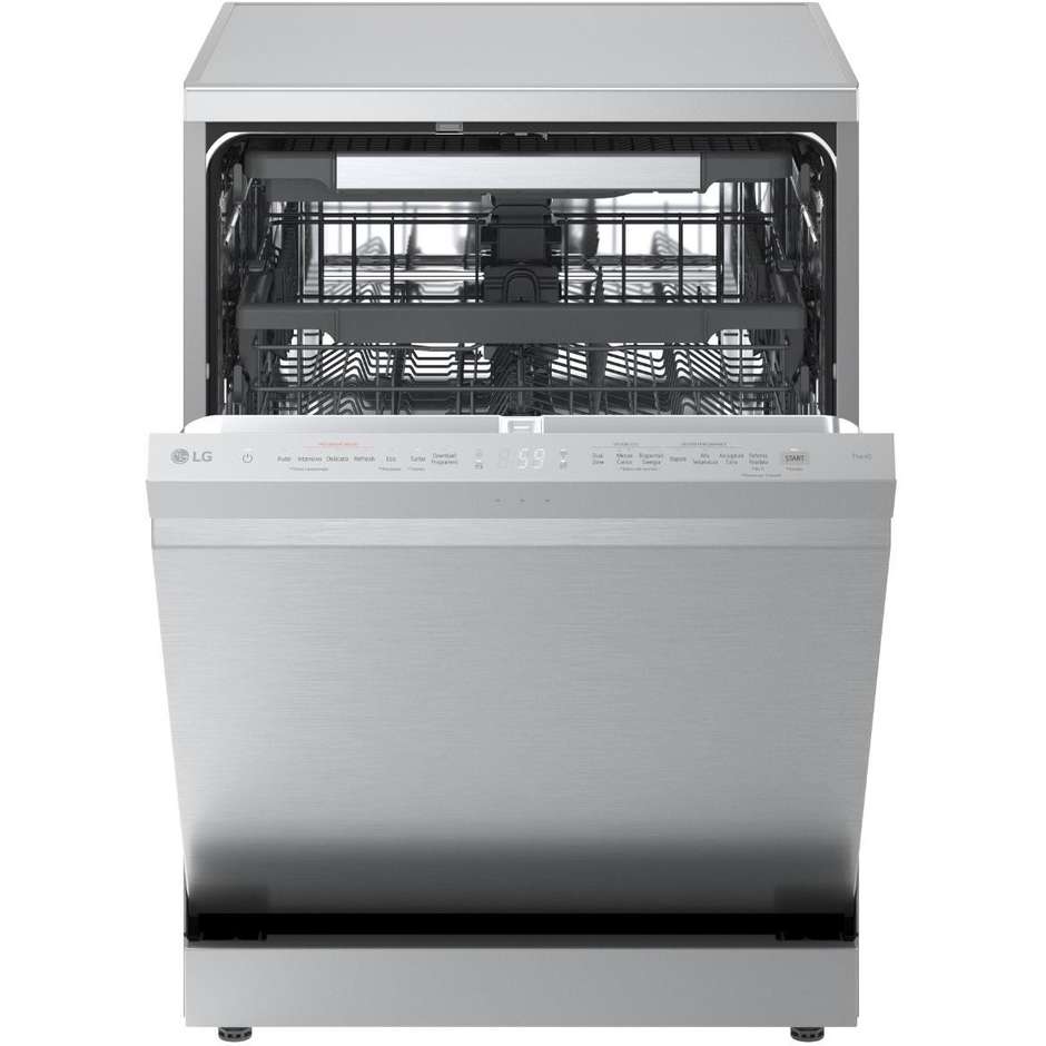 LG DF375HVS Lavastoviglie 14 Coperti Classe A TrueSteam Wi-Fi Argento