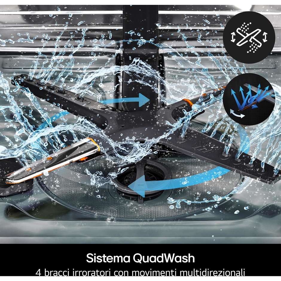 LG DF375HVS Lavastoviglie 14 Coperti Classe A TrueSteam Wi-Fi Argento