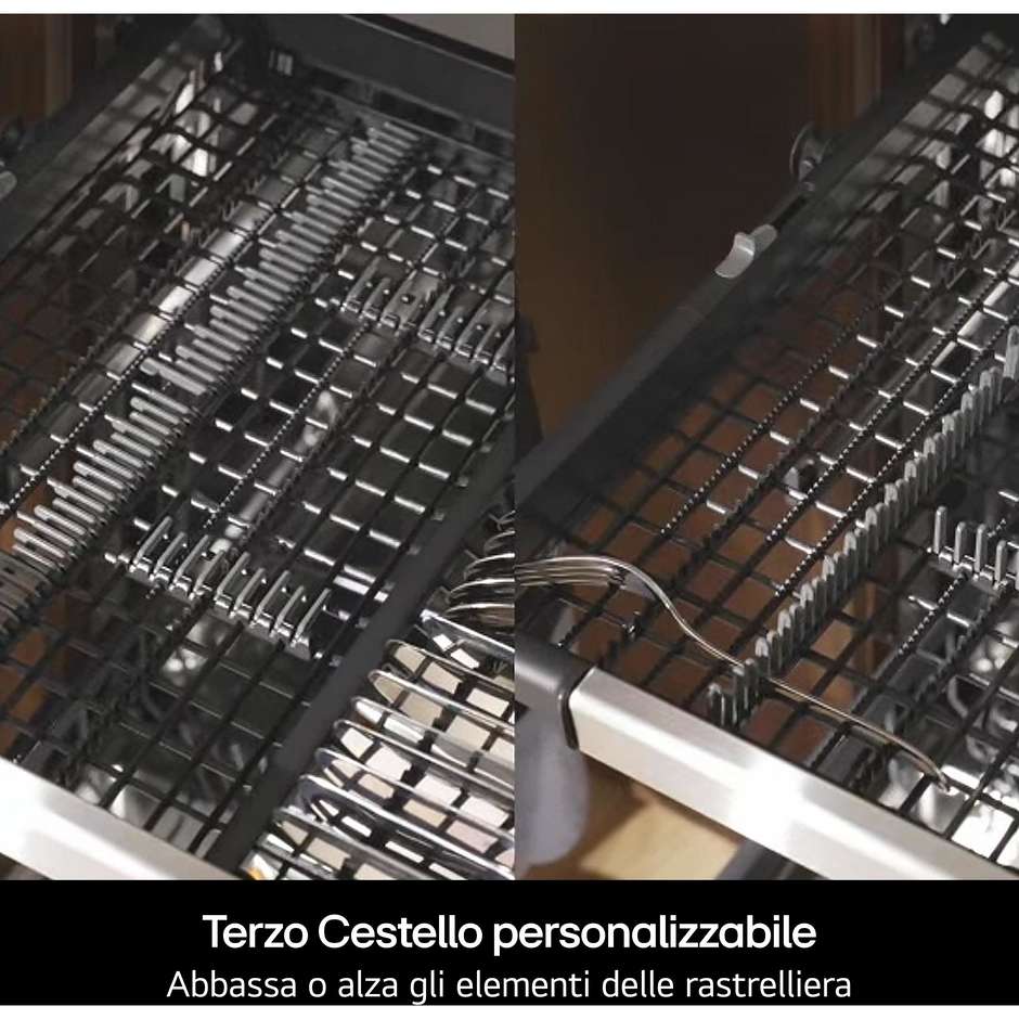 LG DF375HVS Lavastoviglie 14 Coperti Classe A TrueSteam Wi-Fi Argento
