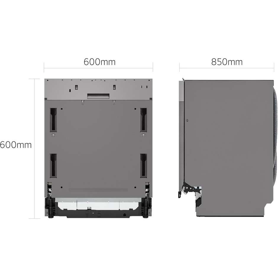 LG DF375HVS Lavastoviglie 14 Coperti Classe A TrueSteam Wi-Fi Argento