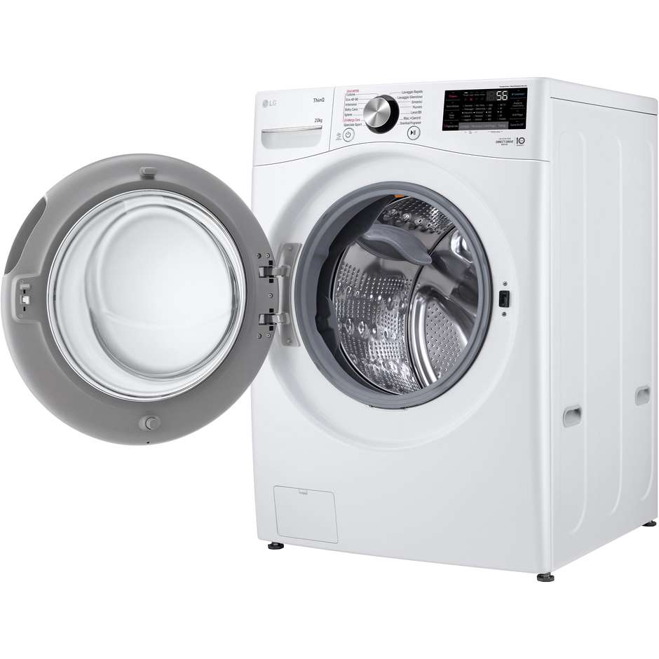 LG F0P3020TSWC Lavatrice Carica frontale 60 cm 20 kg 1000 Giri/min Motore Inverter Vapore Classe B