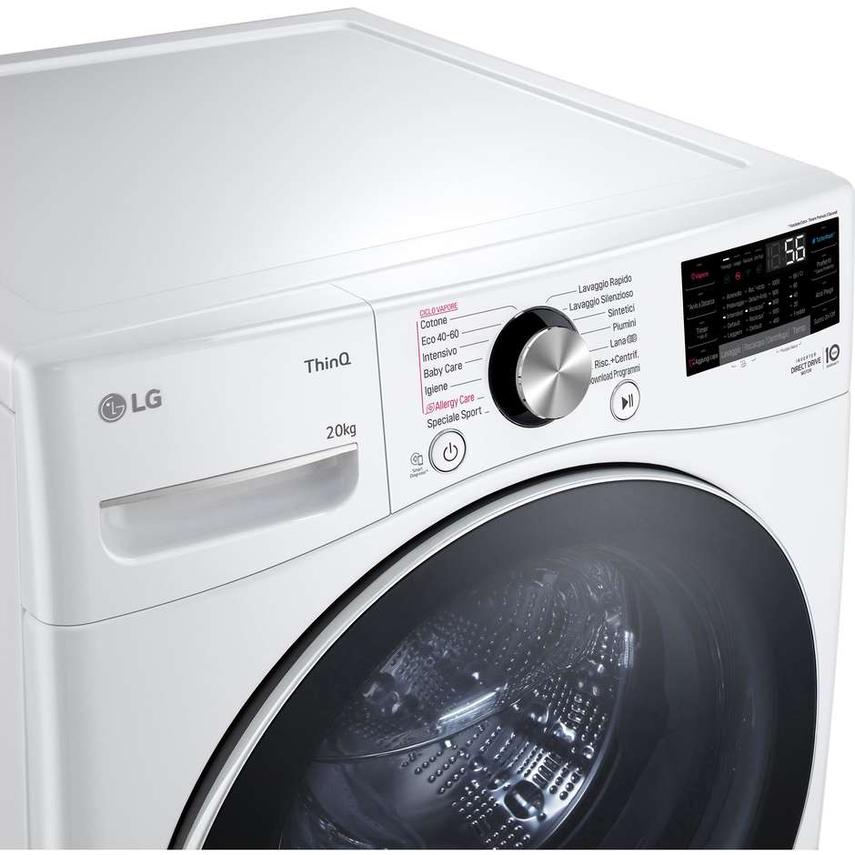 LG F0P3020TSWC Lavatrice Carica Frontale Capacita 20 Kg 1000 Giri/min Classe B Colore Bianco