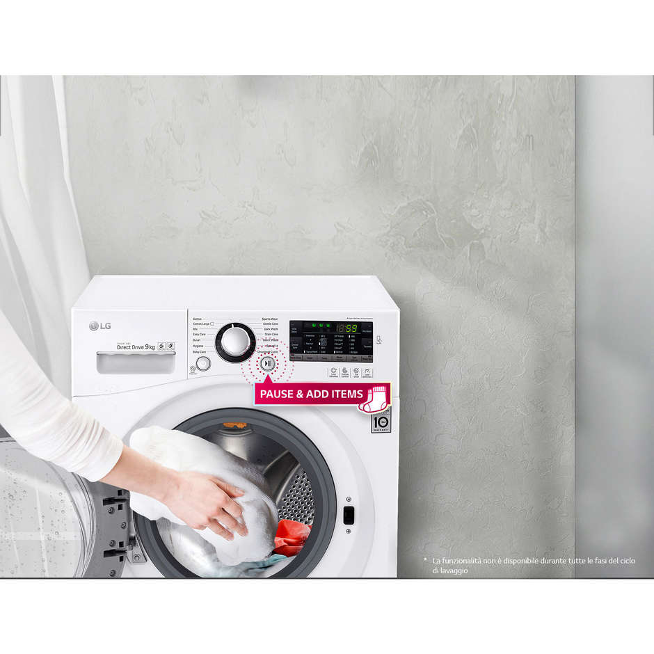 LG F2J5WN3W lavatrice snella 45 cm 6,5 kg 1200 giri classe A+++ bianco