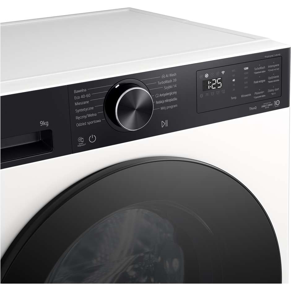 LG F2NX50S9THB Lavatrice Carica frontale Capacita 9 Kg 1200 Giri/min Classe A Colore Bianco