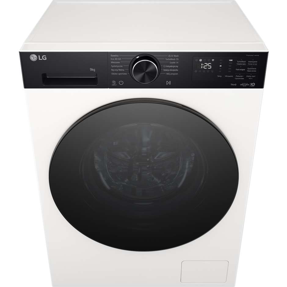 LG F2NX50S9THB Lavatrice Carica Frontale Slim 40 cm 9 kg 1200 Giri/min Motore Inverter Vapore Classe A