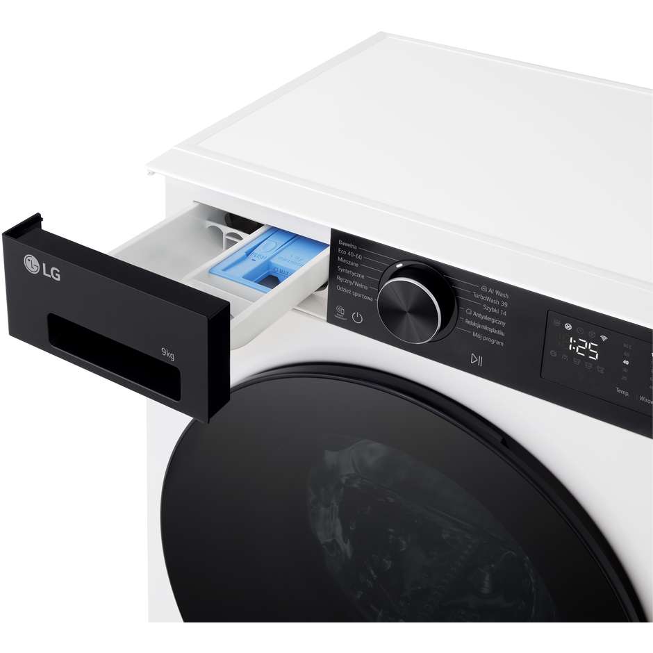 LG F2NX50S9THB Lavatrice Carica Frontale Slim 40 cm 9 kg 1200 Giri/min Motore Inverter Vapore Classe A