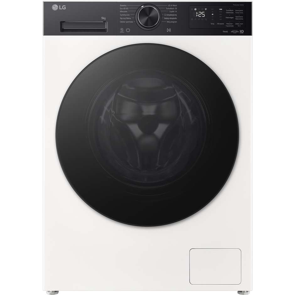 LG F2NX50S9THB Lavatrice slim 9 kg 1200 giri AI DD Wi-Fi classe A bianca