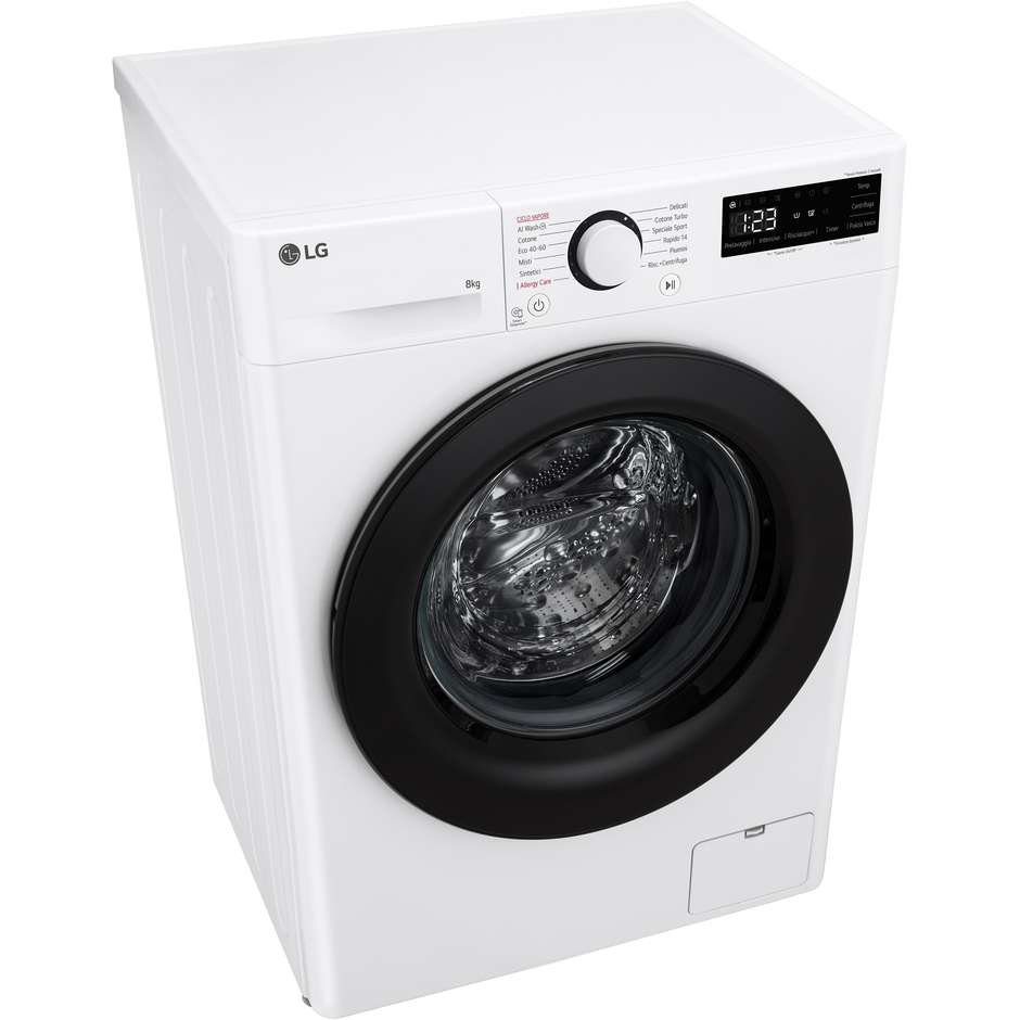 LG F2R3S08NSWB Lavatrice Carica Frontale Capacita 8 Kg 1200 Giri/min Classe A Colore Bianco