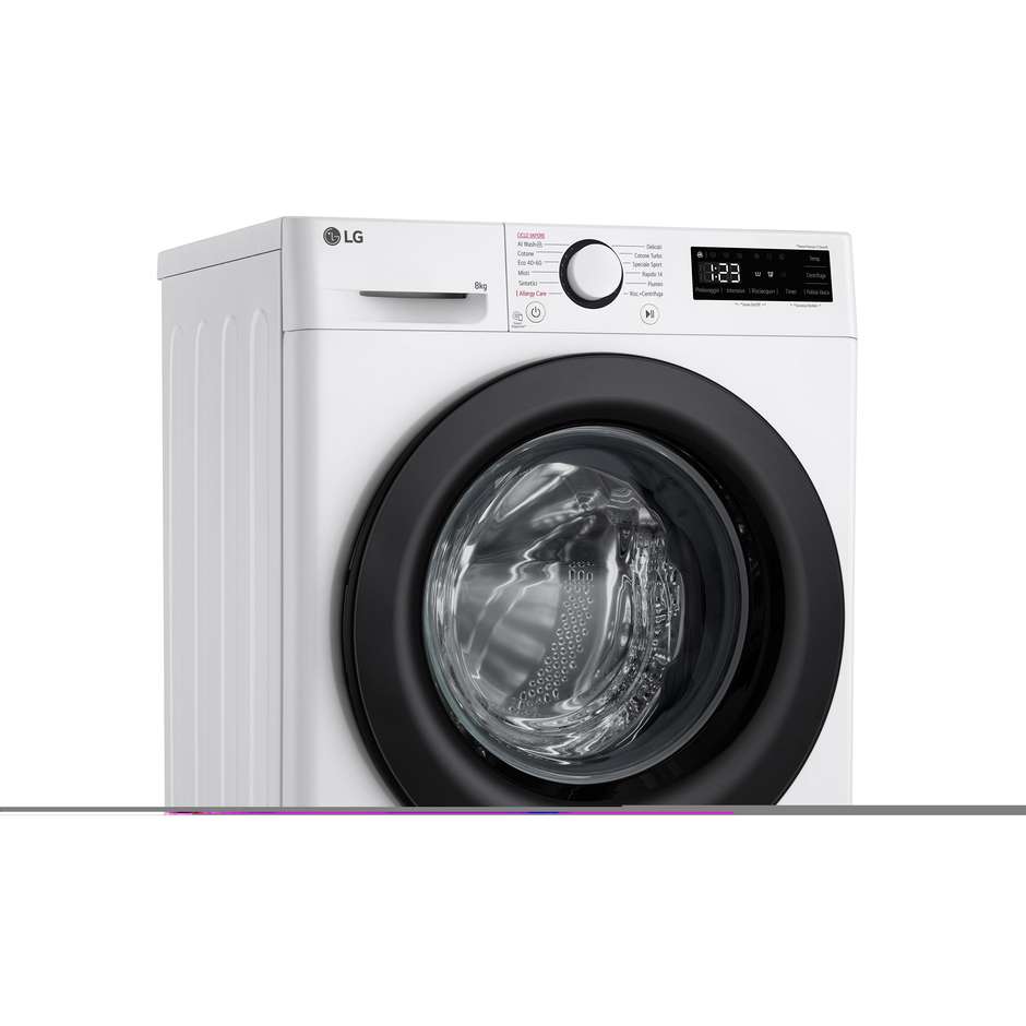 LG F2R3S08NSWB Lavatrice Carica Frontale Capacita 8 Kg 1200 Giri/min Classe A Colore Bianco