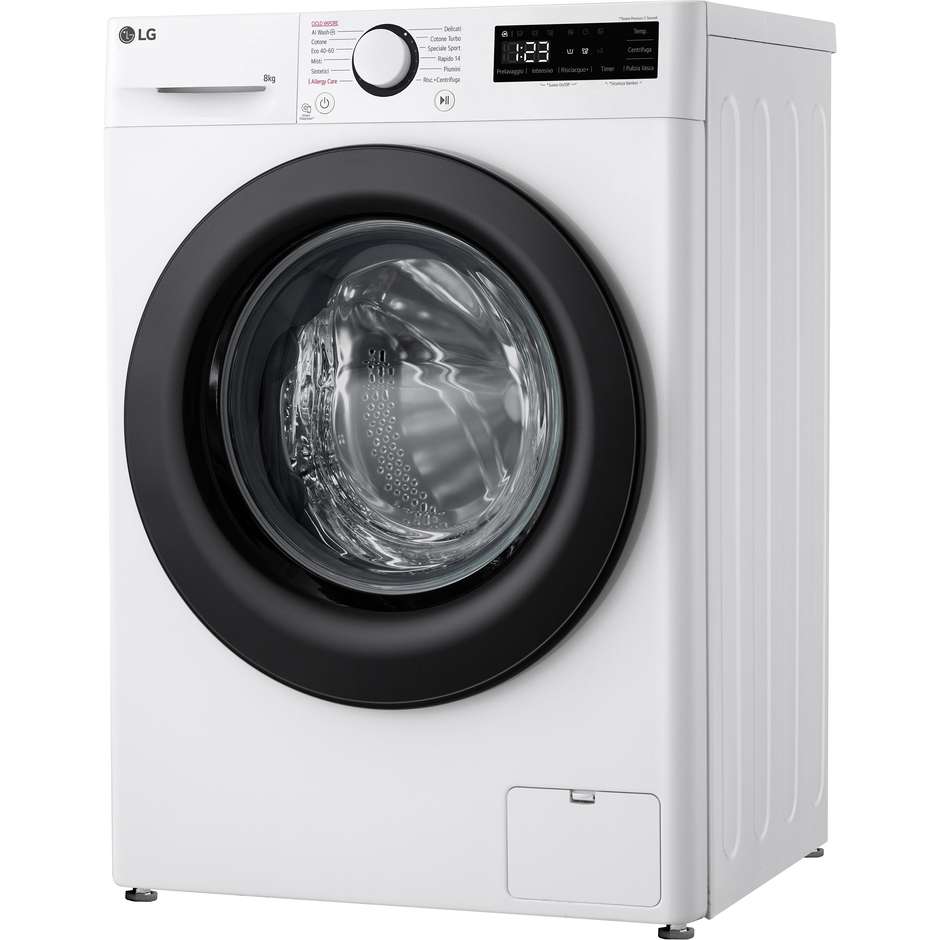 LG F2R3S08NSWB Lavatrice Carica Frontale Capacita 8 Kg 1200 Giri/min Classe A Colore Bianco