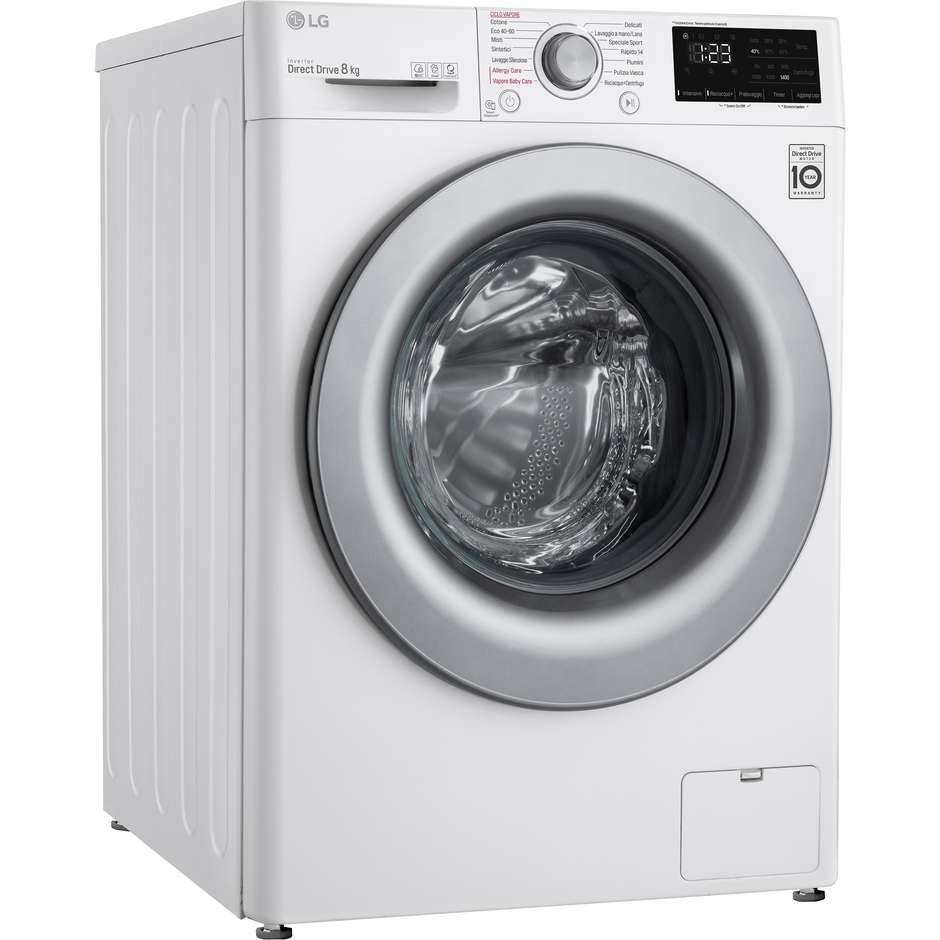 LG F2WV3S7S4E Lavatrice Carica frontale 60 cm 7 kg 1170 Giri/min Motore Inverter Vapore Classe D