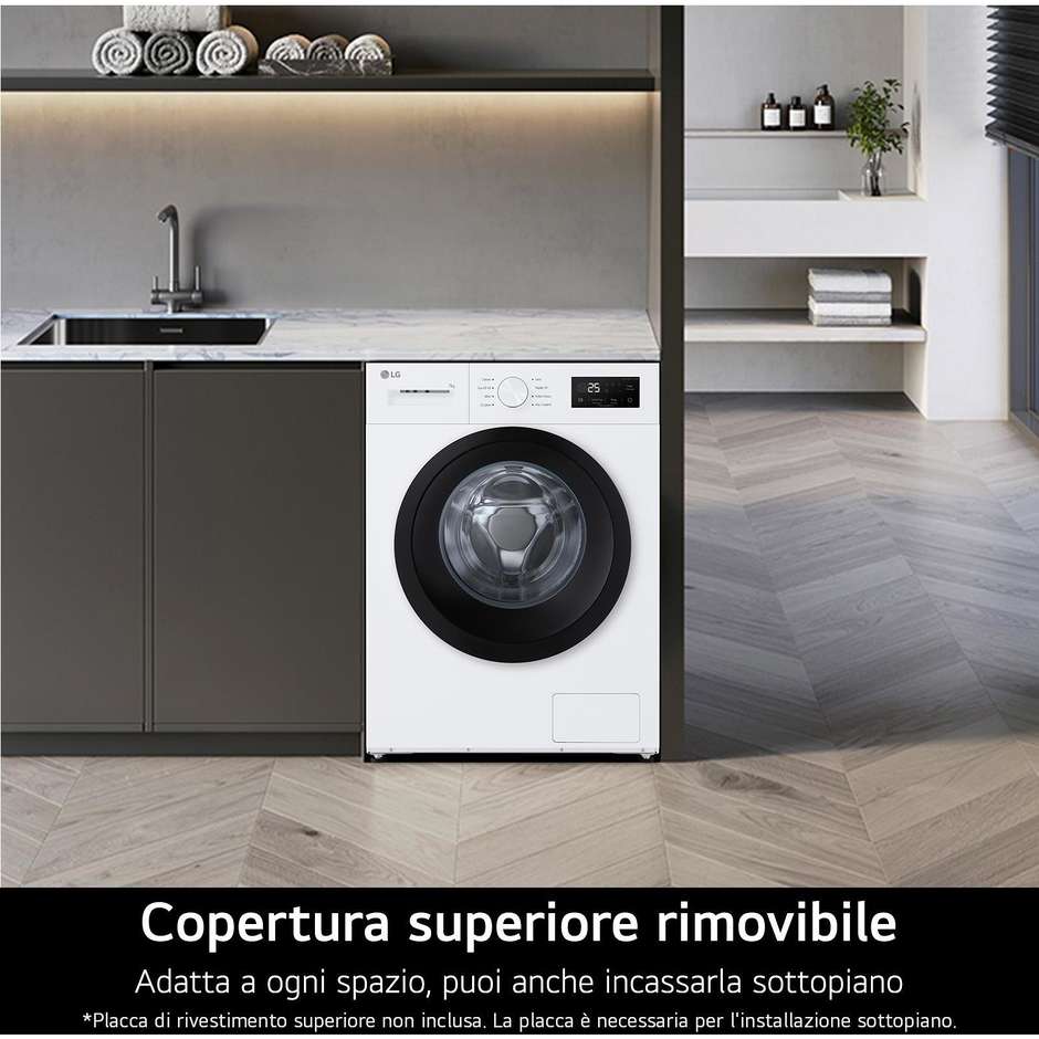 LG F4NA10S7NWK Lavatrice Carica frontale Capacita 7 Kg 1400 Giri/min Classe A Colore Bianco