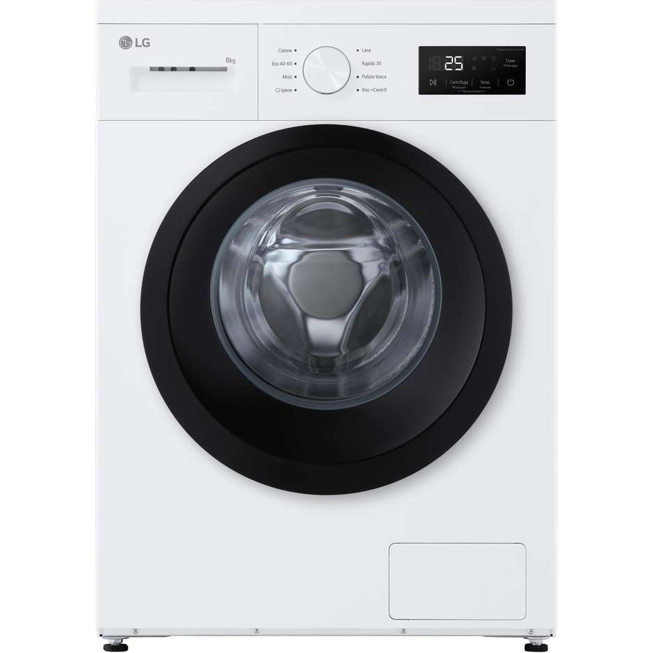Lg F4NA10S8NWK Lavasciuga 8+5 kg 1400 Giri/min Classe A Nero