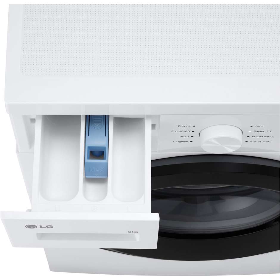 Lg F4NA10S8NWK Lavasciuga 8+5 kg 1400 Giri/min Classe A Nero