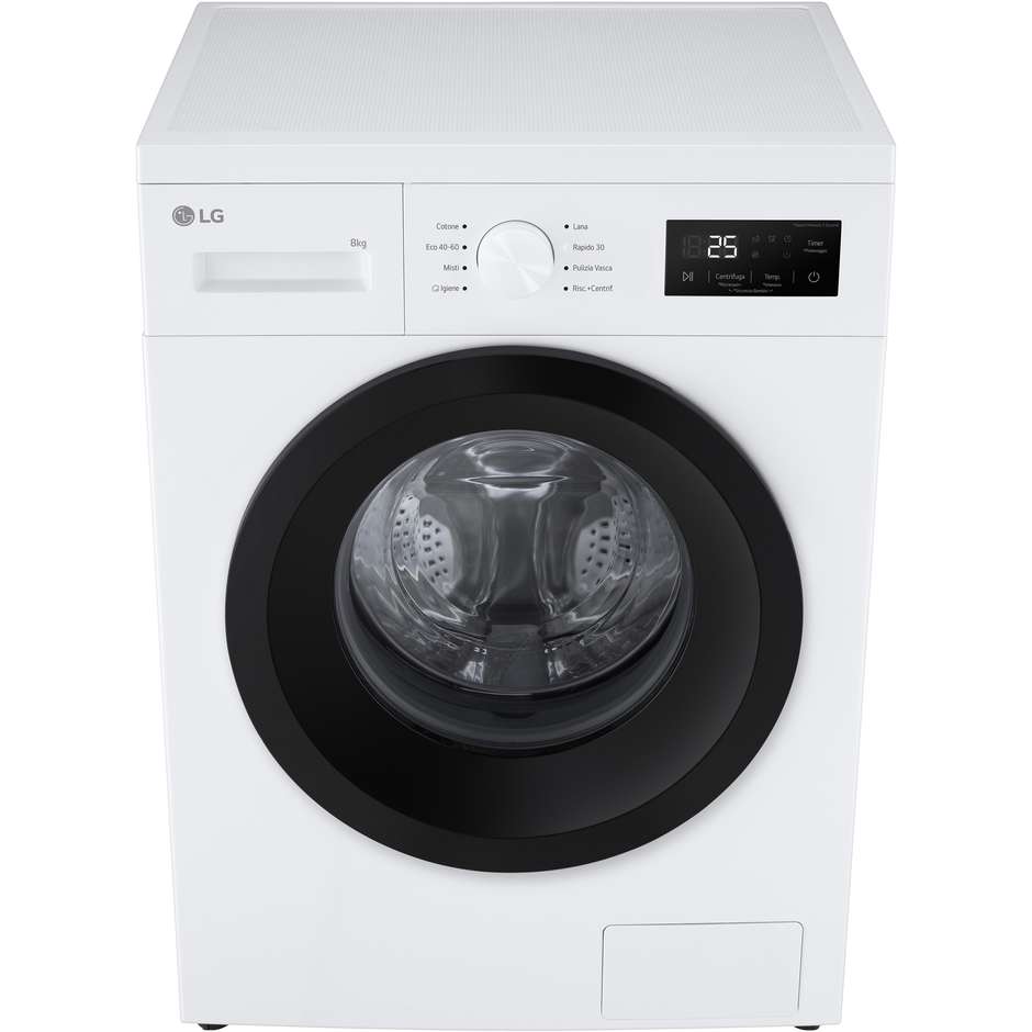 Lg F4NA10S8NWK Lavasciuga 8+5 kg 1400 Giri/min Classe A Nero