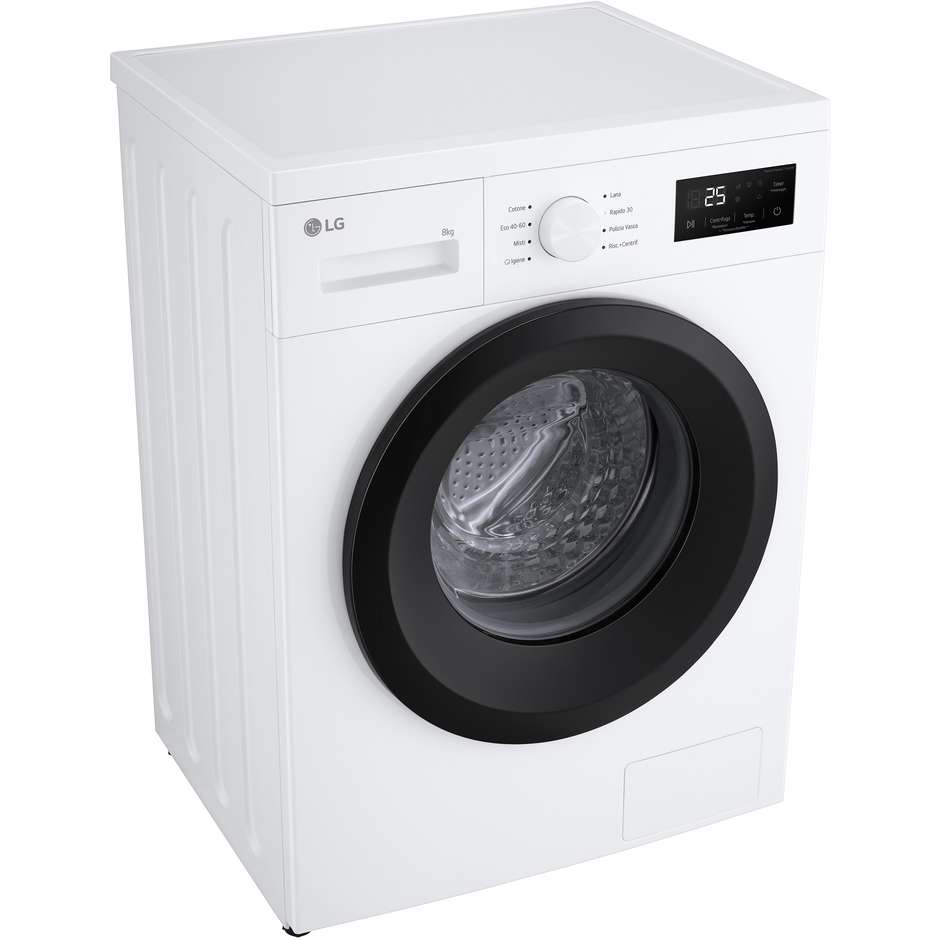 Lg F4NA10S8NWK Lavasciuga 8+5 kg 1400 Giri/min Classe A Nero