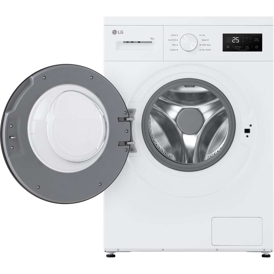 LG F4NA10S8NWK Lavatrice Carica frontale Slim 8 kg 1400 Giri/min Motore Inverter Classe A
