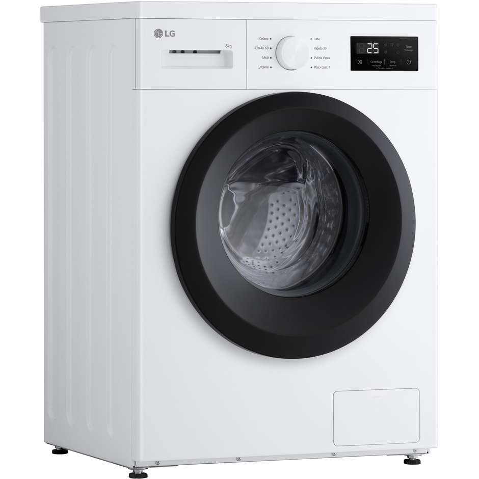 LG F4NA10S8NWK Lavatrice Carica frontale Slim 8 kg 1400 Giri/min Motore Inverter Classe A