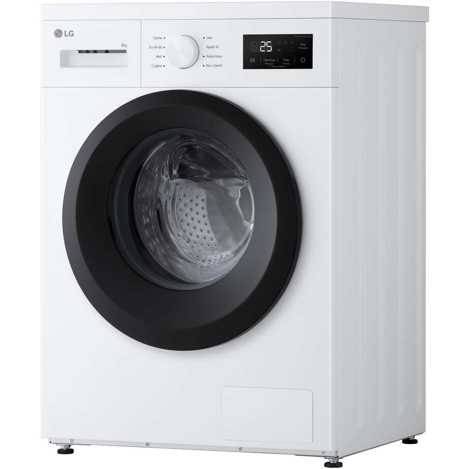 LG F4NA10S8NWK Lavatrice Carica frontale Slim 8 kg 1400 Giri/min Motore Inverter Classe A