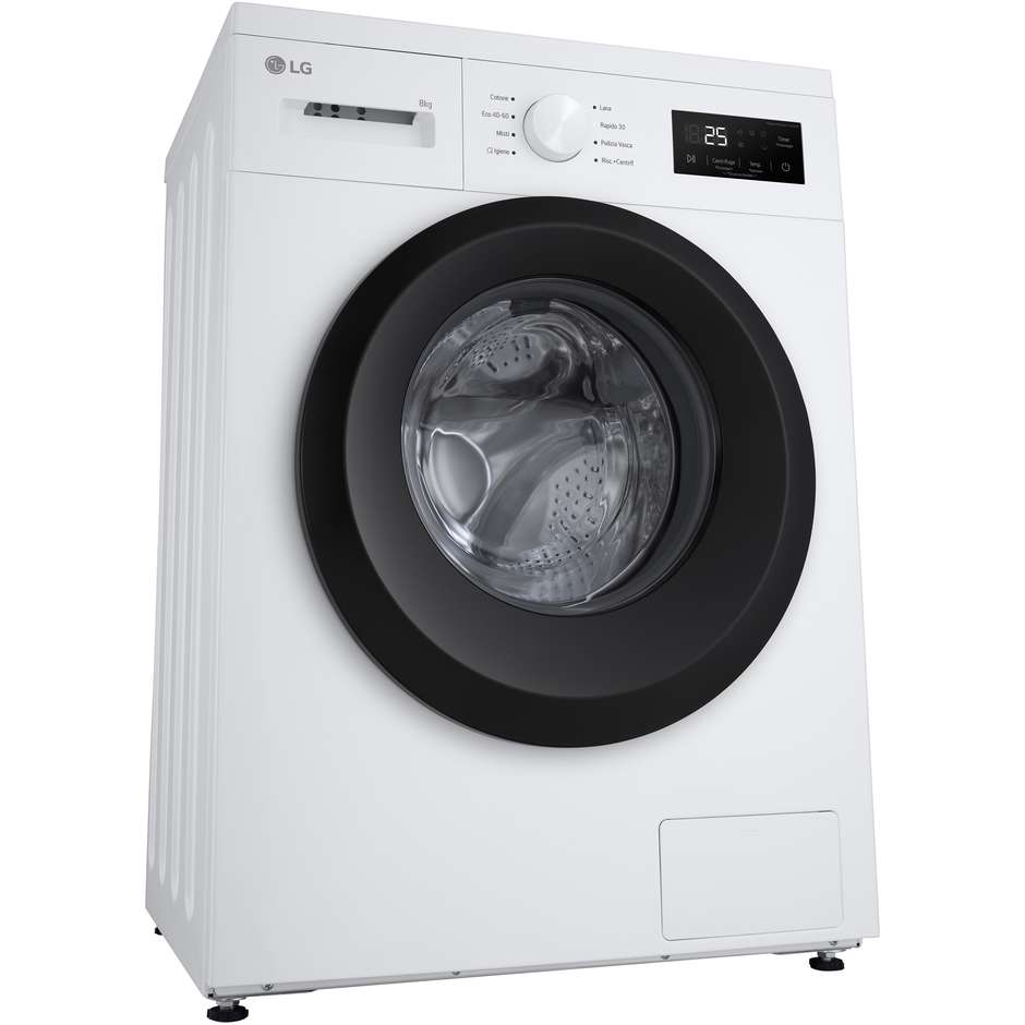 LG F4NA10S8NWK Lavatrice Carica frontale Slim 8 kg 1400 Giri/min Motore Inverter Classe A