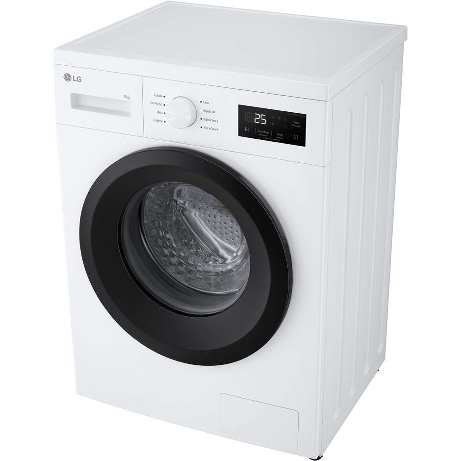 LG F4NA10S8NWK Lavatrice slim 8 kg Inverter Igiene con vapore classe A bianca