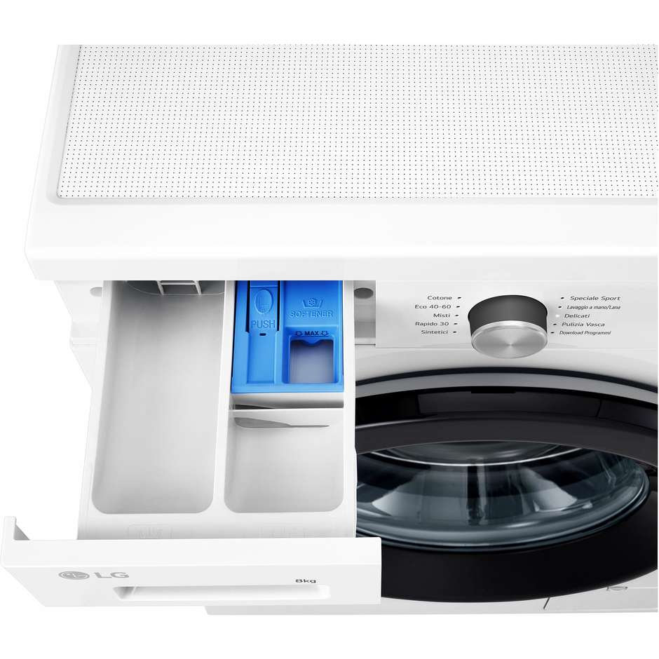 Lg F4NX1008NWK Lavasciuga 8+5 kg 1400 Giri/min Classe A Nero