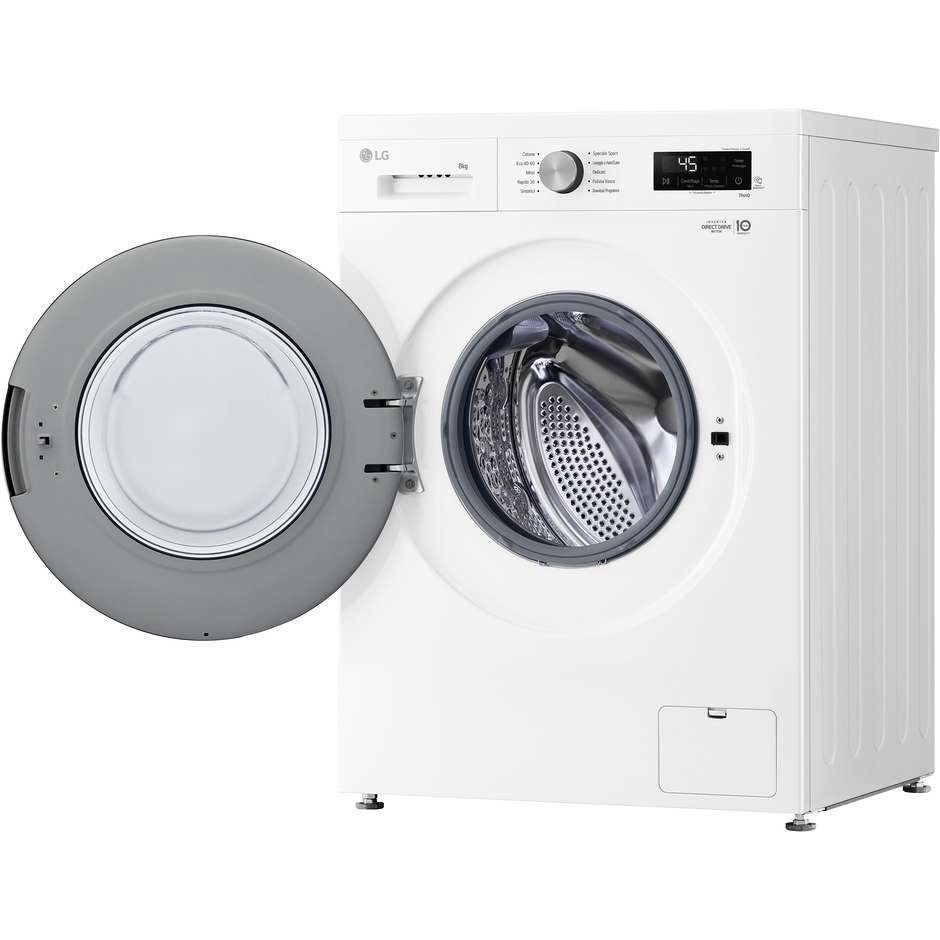 LG F4NX1008NWK Lavatrice Carica Frontale Capacita 8 Kg 1400 Giri/min Classe A Colore Bianco