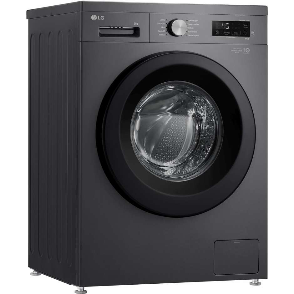 LG F4NX1009NMB Lavatrice smart Carica Frontale 1400 Giri/min Capacita 9 Kg Classe A Colore Nero