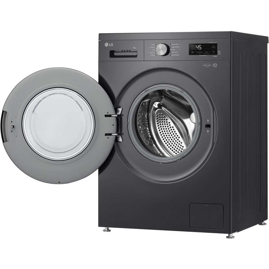 LG F4NX1009NMB Lavatrice smart Carica Frontale 1400 Giri/min Capacita 9 Kg Classe A Colore Nero