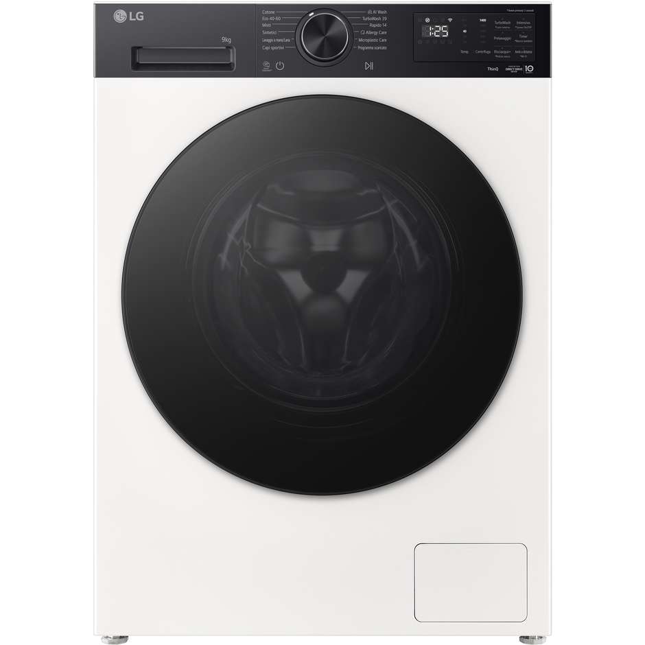 LG F4NX5009THB Lavatrice Carica frontale Capacita 9 Kg 1400 Giri/min Classe A Colore Bianco