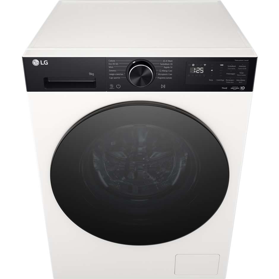 LG F4NX5009THB Lavatrice Carica frontale Capacita 9 Kg 1400 Giri/min Classe A Colore Bianco