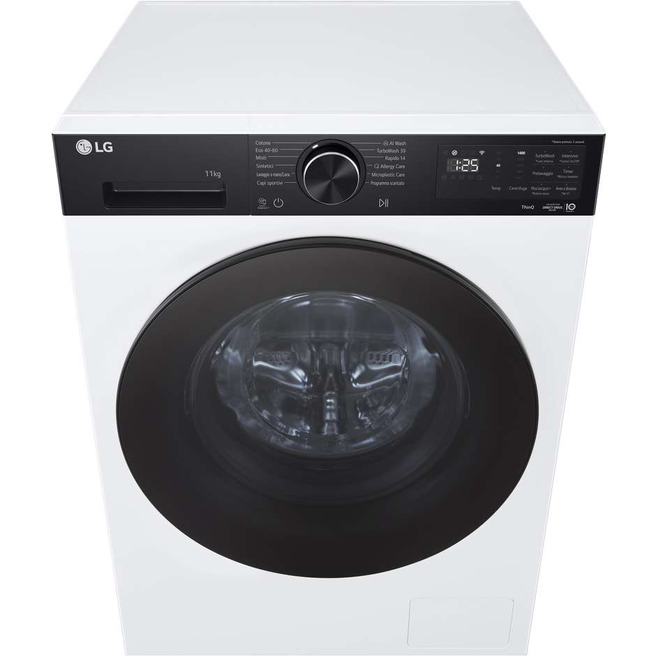 LG F4NX5011TKB Lavatrice Carica frontale 60 cm 11 kg 1400 Giri/min Motore Inverter Vapore Classe A