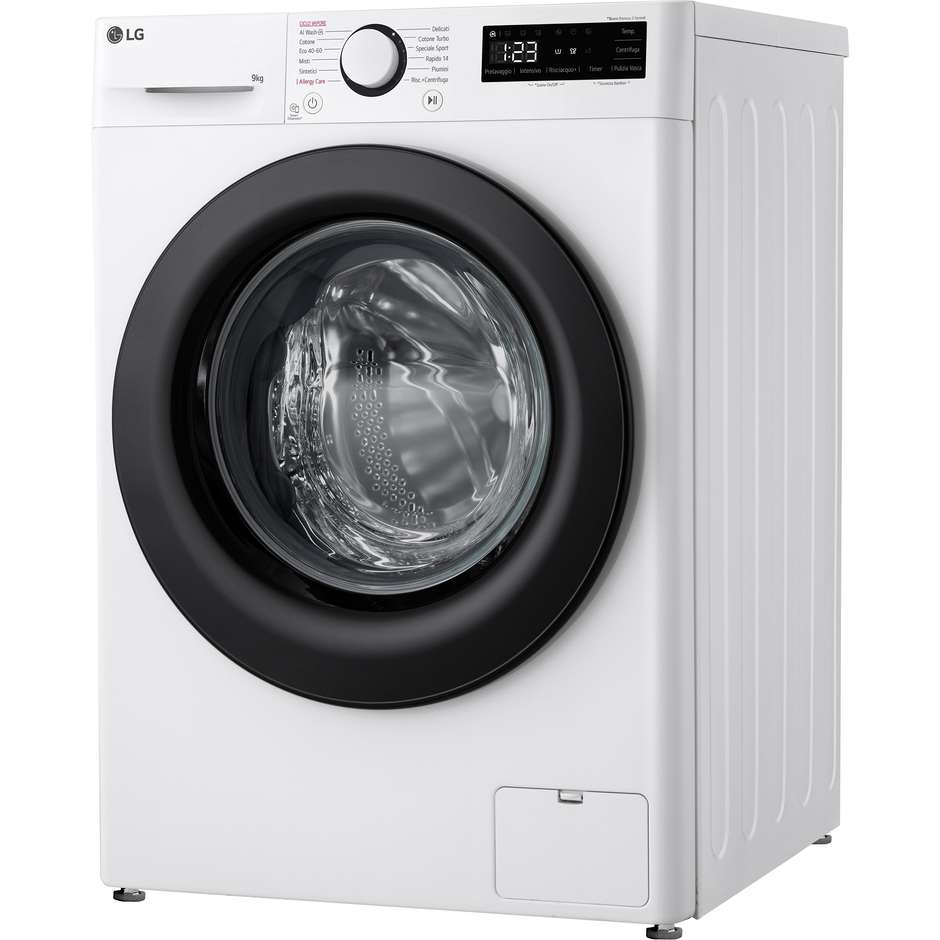 LG F4R3009NSWB Lavatrice Carica frontale Capacita 9 Kg  1400 Giri/min Classe A Colore Bianco