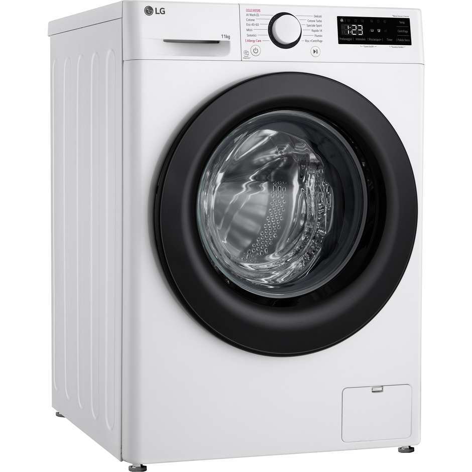 LG F4R3011NSWB Lavatrice Carica frontale 60 cm 11 kg 1400 Giri/min Motore Inverter Vapore Classe A