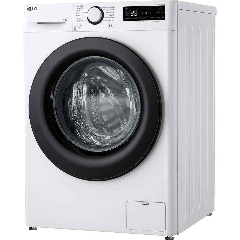 LG F4R3011NSWB Lavatrice Carica frontale 60 cm 11 kg 1400 Giri/min Motore Inverter Vapore Classe A