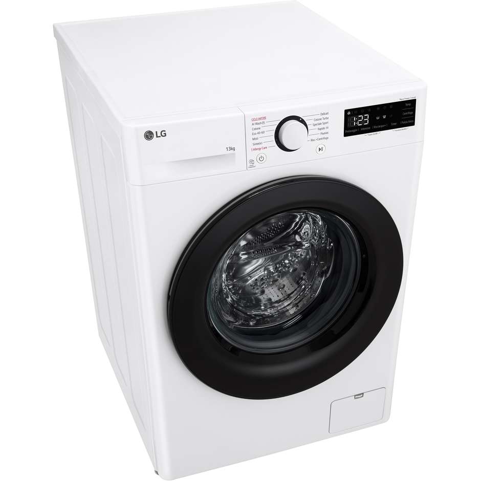 LG F4R3013NSWB lavatrice 13 kg 1400 giri classe A bianca con AI DD e vapore