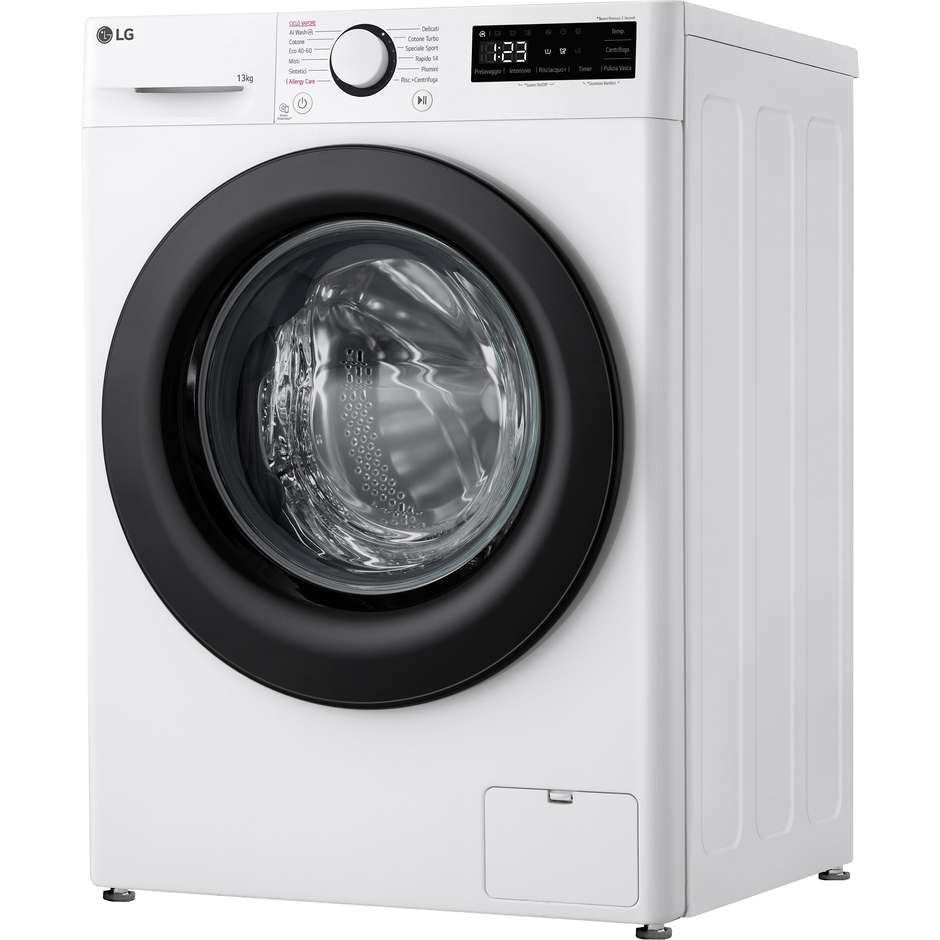 LG F4R3013NSWB lavatrice 13 kg 1400 giri classe A bianca con AI DD e vapore