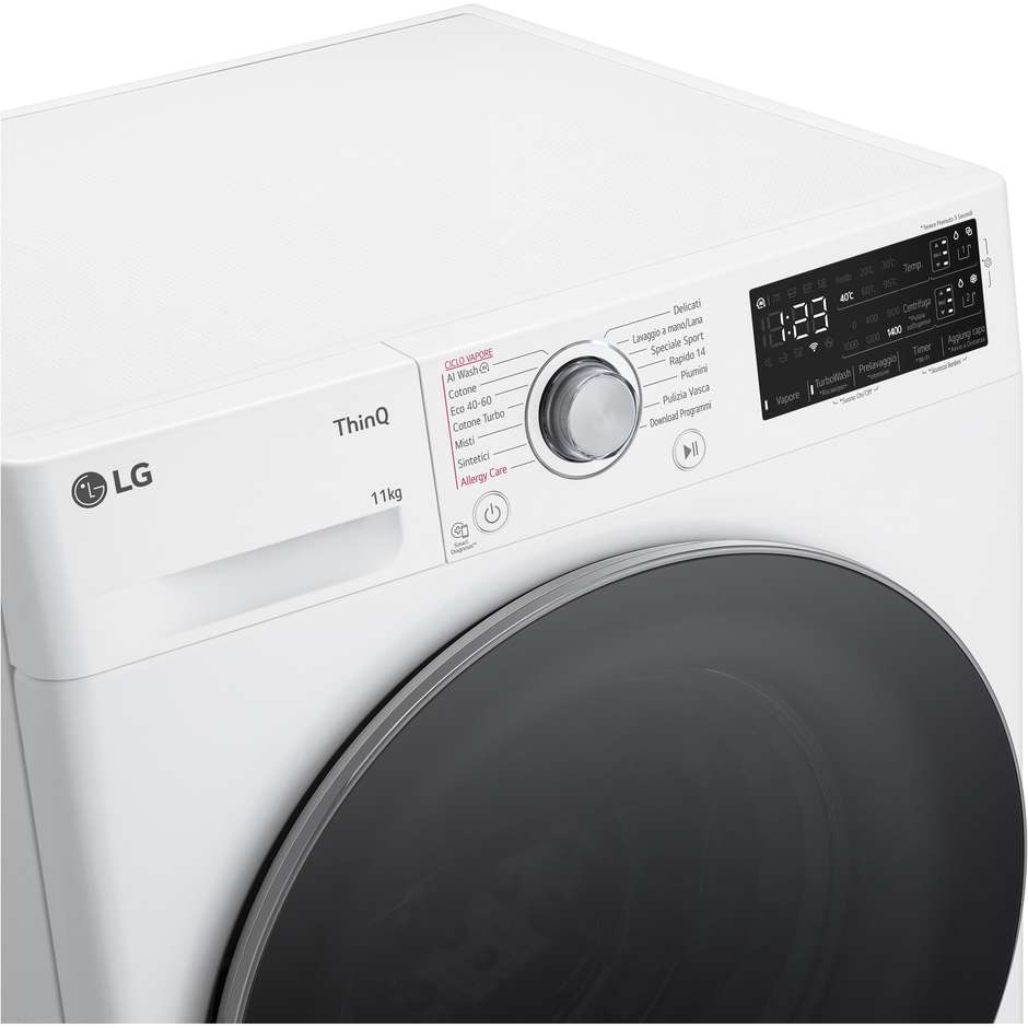 LG F4R3711NSWS Lavatrice Carica Frontale Capacita 11 Kg 1400/min Classe A Colore Bianco