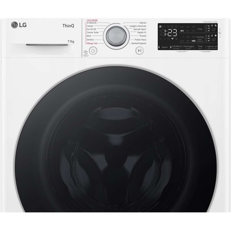 LG F4R3711NSWS Lavatrice Carica Frontale Capacita 11 Kg 1400/min Classe A Colore Bianco