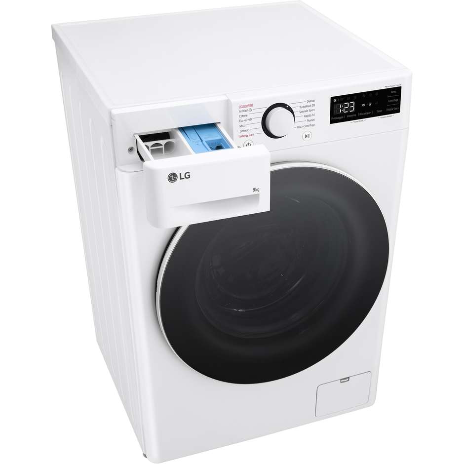 LG F4R5009TSWW Lavatrice Carica Frontale Capacita 9 Kg 1400 Giri/min Classe A Colore Bianco