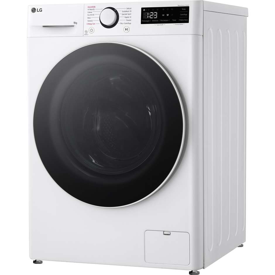 LG F4R5009TSWW Lavatrice Carica Frontale Capacita 9 Kg 1400 Giri/min Classe A Colore Bianco