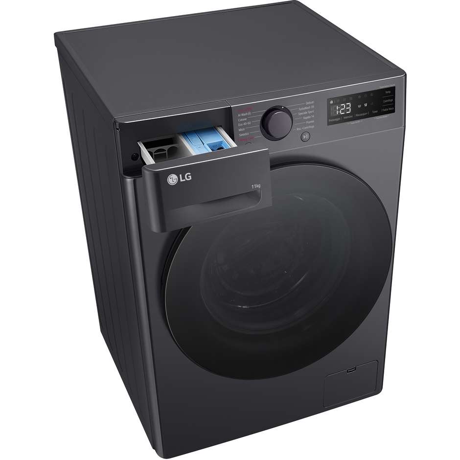 Lg F4R5011TSM Lavasciuga 11+5 kg 1400 Giri/min Classe A Nero