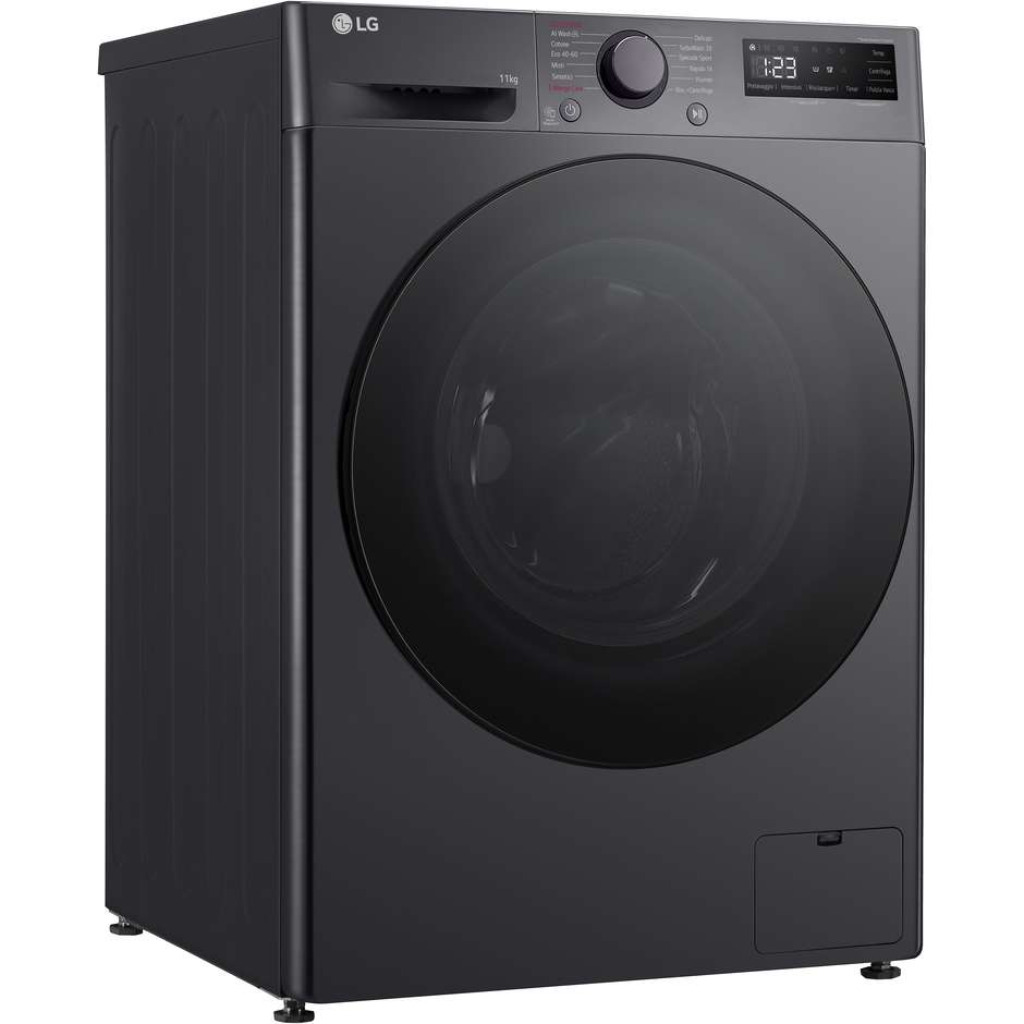 LG F4R5011TSM Lavatrice Carica frontale 60 cm 11 kg 1400 Giri/min Motore Inverter Vapore Classe A Nero