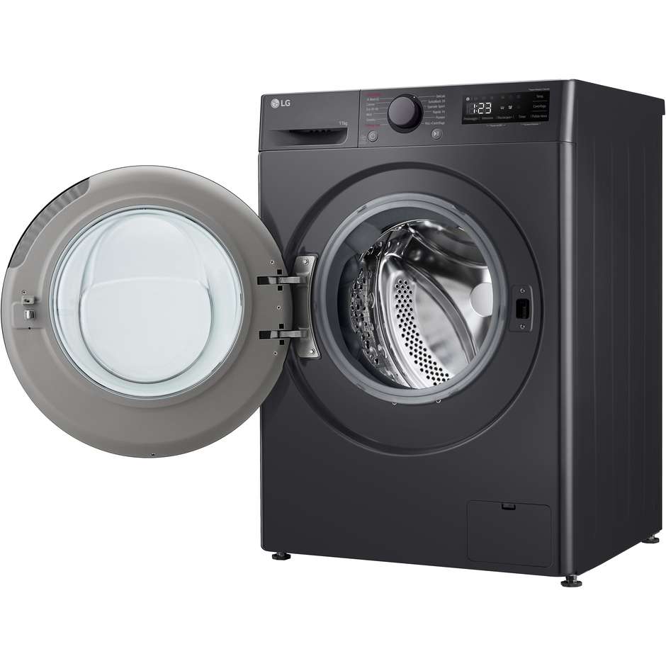 LG F4R5011TSMB lavatrice 11 kg, 1400 giri, TurboWash 360, classe A