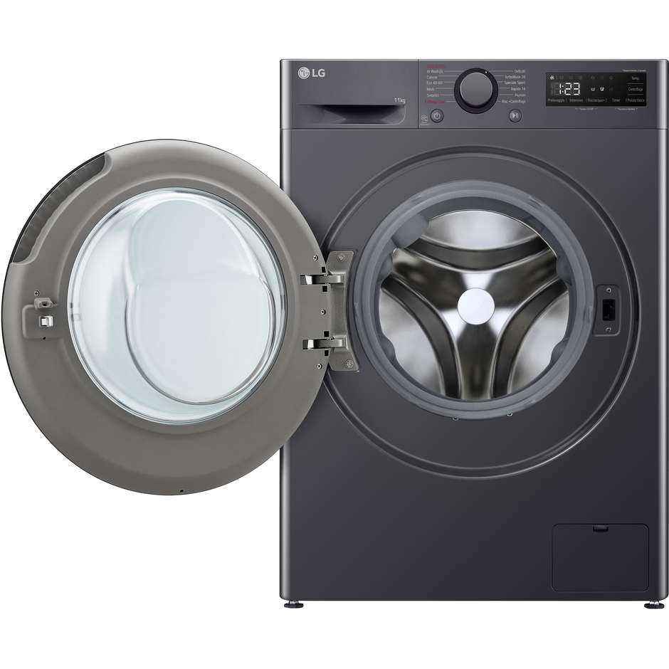 LG F4R5011TSMB Lavatrice Carica Frontale Capacita 11 Kg 1400 Giri/min Classe A Colore Nero