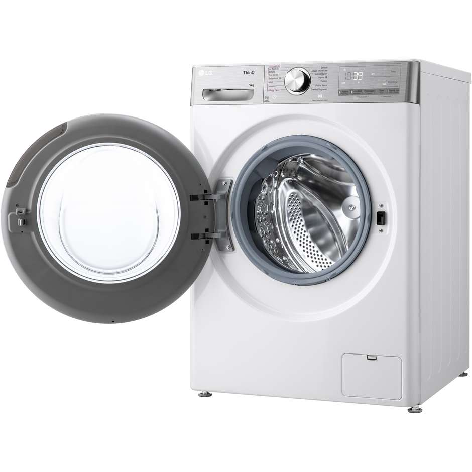 LG F4R9009TPWC lavatrice 9 kg, 1400 giri, TurboWash 360, Wi-Fi, classe A