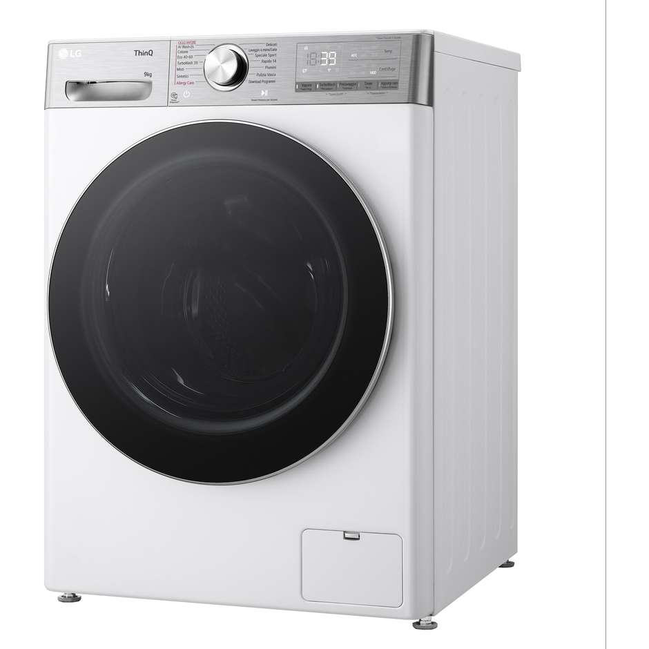 LG F4R9009TPWC lavatrice 9 kg, 1400 giri, TurboWash 360, Wi-Fi, classe A